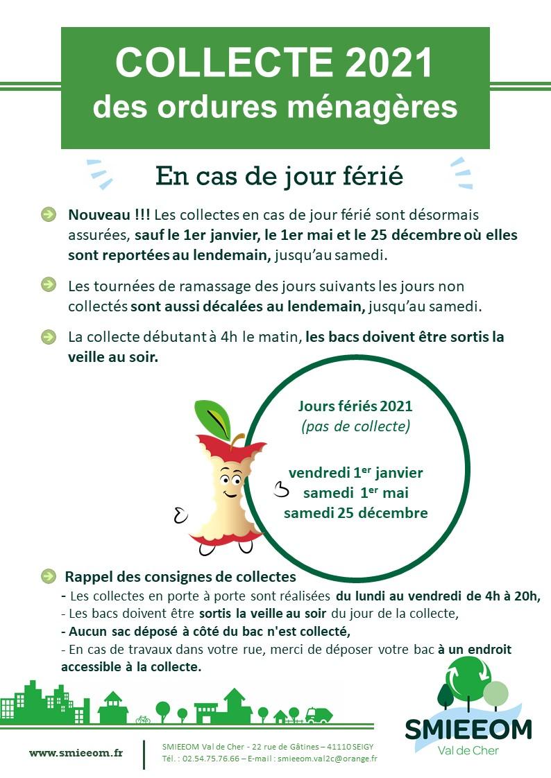 Communes omr jours feries 2021